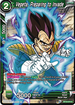 Vegeta, Preparing to Invade - Saiyan Showdown - Common - BT15-074