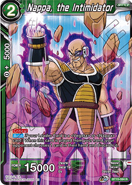 Nappa, the Intimidator - Saiyan Showdown - Rare - BT15-084