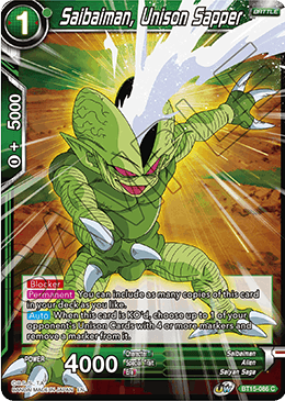 Saibaiman, Unison Sapper - Saiyan Showdown - Common - BT15-086