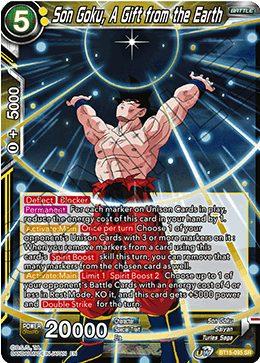 Son Goku, A Gift from the Earth - Saiyan Showdown - Super Rare - BT15-095