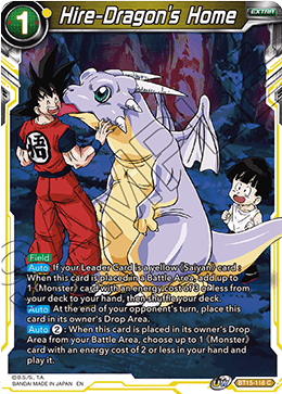 Hire-Dragon's Home - Saiyan Showdown - Common - BT15-116