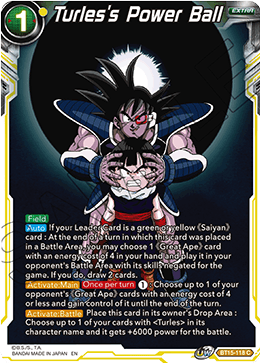 Turles's Power Ball - Saiyan Showdown - Common - BT15-118