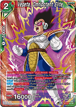 Vegeta, Omnipotent Elite - Saiyan Showdown - Super Rare - BT15-143