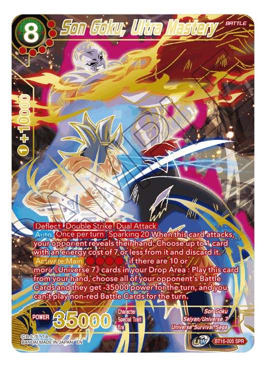 Son Goku, Ultra Mastery (SPR) - Realm of the Gods - Special Rare - BT16-005