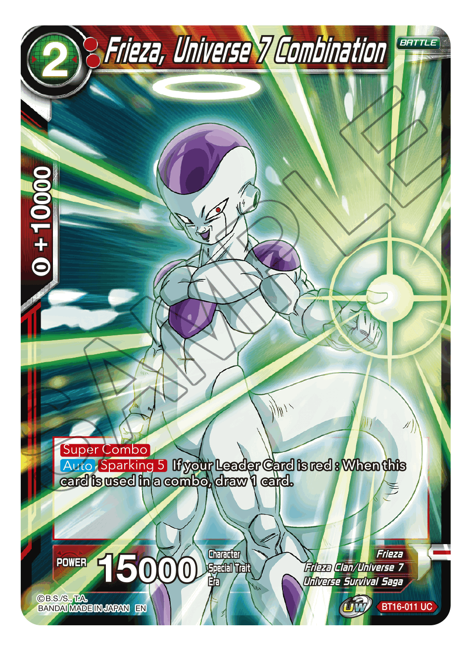 Frieza, Universe 7 Combination - Realm of the Gods - Uncommon - BT16-011