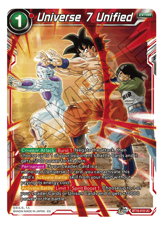 Universe 7 Unified - Realm of the Gods - Uncommon - BT16-019