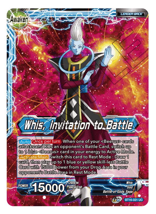 Whis // Whis, Invitation to Battle - Realm of the Gods - Uncommon - BT16-021