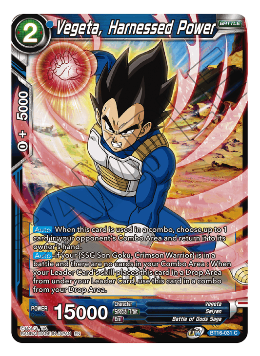 Vegeta, Harnessed Power - Realm of the Gods - Common - BT16-031