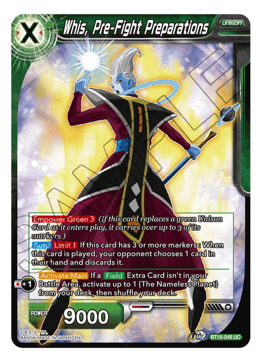 Whis, Pre-Fight Preparations - Realm of the Gods - Uncommon - BT16-048