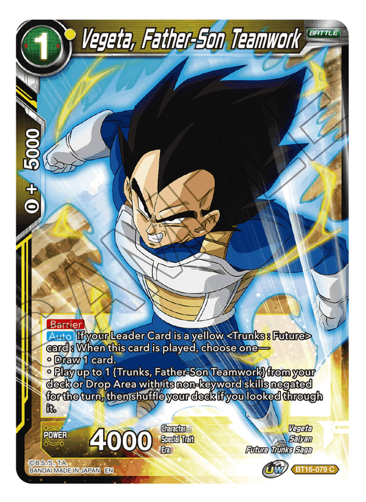 Vegeta, Father-Son Teamwork - Realm of the Gods - Common - BT16-079