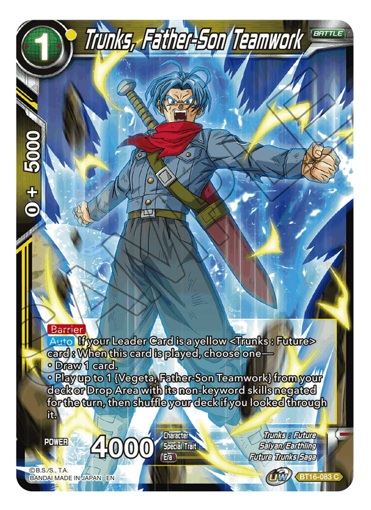 Trunks, Father-Son Teamwork - Realm of the Gods - Common - BT16-083