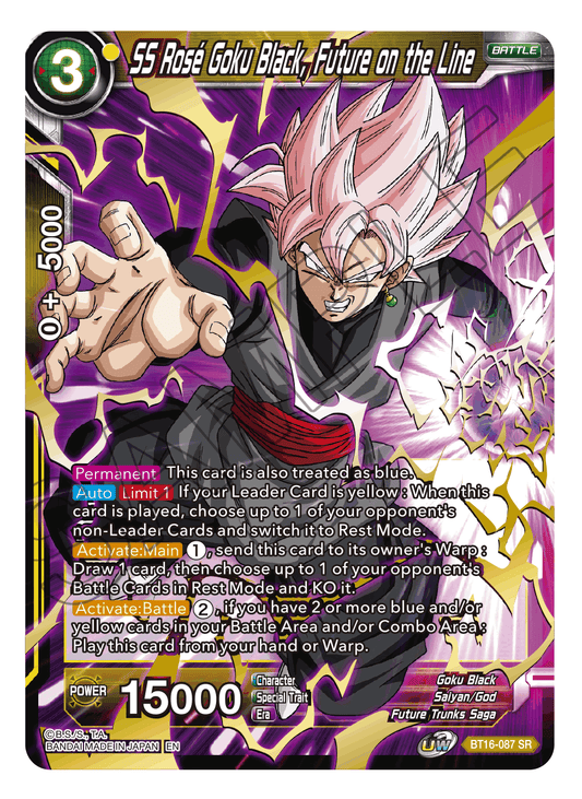SS Rose Goku Black, Future on the Line - Realm of the Gods - Super Rare - BT16-087