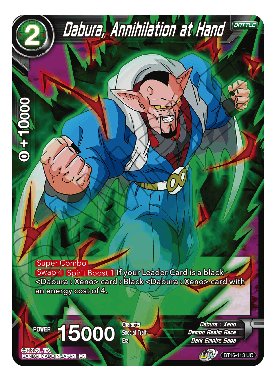 Dabura, Annihilation at Hand - Realm of the Gods - Uncommon - BT16-113