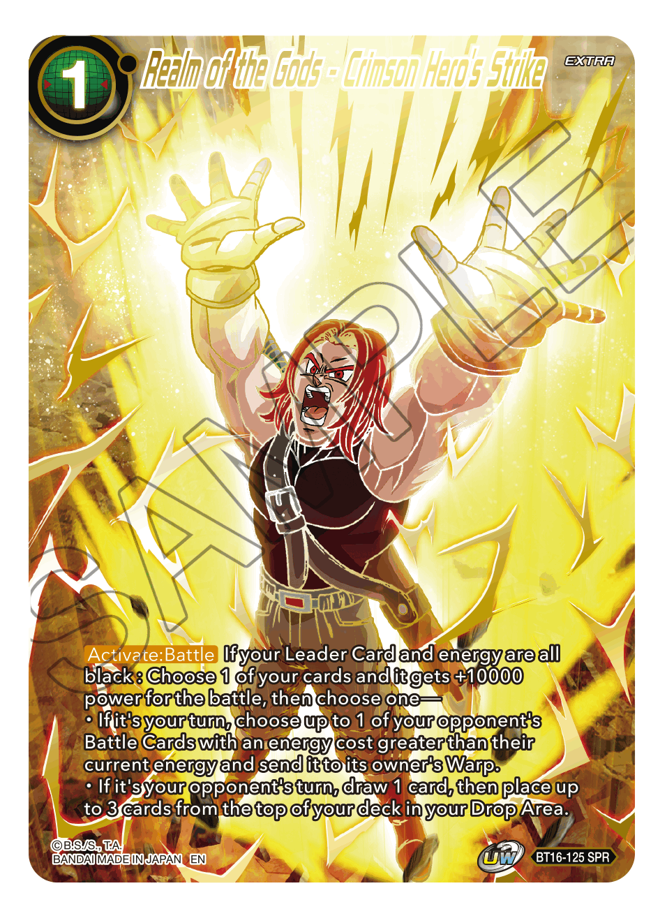 Realm of the Gods - Crimson Hero's Strike (SPR) - Realm of the Gods - Special Rare - BT16-125