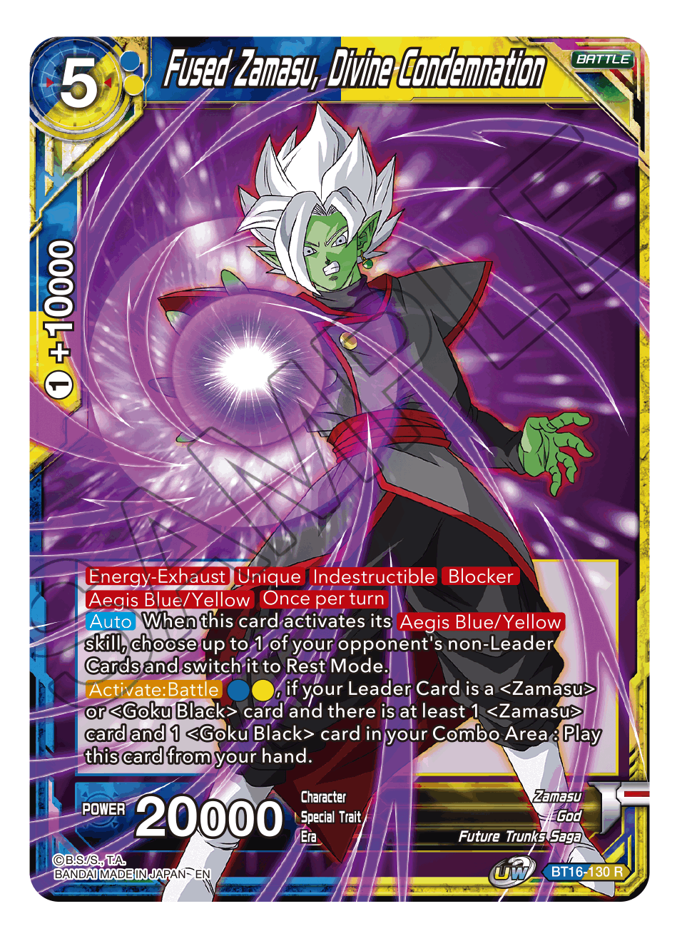 Fused Zamasu, Divine Condemnation - Realm of the Gods - Rare - BT16-130