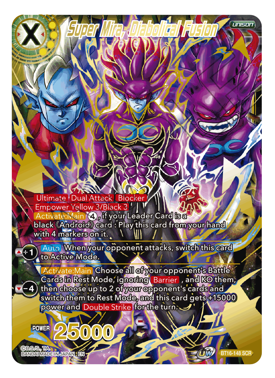 Super Mira, Diabolical Fusion - Realm of the Gods - Secret Rare - BT16-148