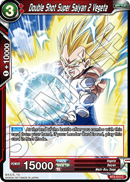 Double Shot Super Saiyan 2 Vegeta - Union Force - Common - BT2-010