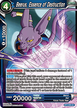 Beerus, Essence of Destruction - Union Force - Uncommon - BT2-046