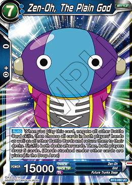 Zen-Oh, The Plain God - Union Force - Uncommon - BT2-060