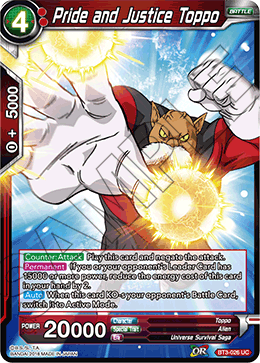 Pride and Justice Toppo - Cross Worlds - Uncommon - BT3-026