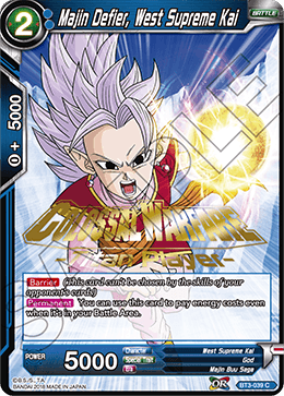 Majin Defier, West Supreme Kai (Titan Player Stamped) - Tournament Promotion Cards - Promo - BT3-039