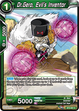 Dr. Gero, Evil's Inventor - Cross Worlds - Common - BT3-067