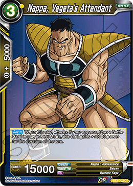 Nappa, Vegeta's Attendant - Cross Worlds - Common - BT3-102