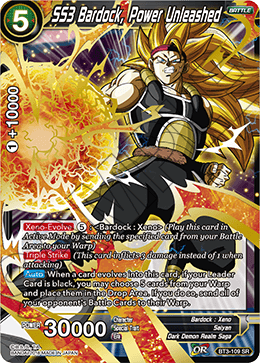 SS3 Bardock, Power Unleashed - Cross Worlds - Super Rare - BT3-109