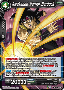Awakened Warrior Bardock - Cross Worlds - Uncommon - BT3-110