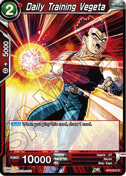 Daily Training Vegeta - Colossal Warfare - Common - BT4-011