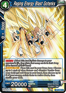 Raging Energy Blast Gotenks - Colossal Warfare - Common - BT4-034