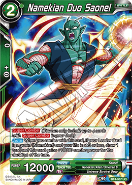 Namekian Duo Saonel - Colossal Warfare - Uncommon - BT4-057