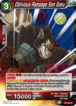 Oblivious Rampage Son Goku - Miraculous Revival - Rare - BT5-003