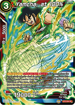 Yamcha, at 100% - Miraculous Revival - Super Rare - BT5-009