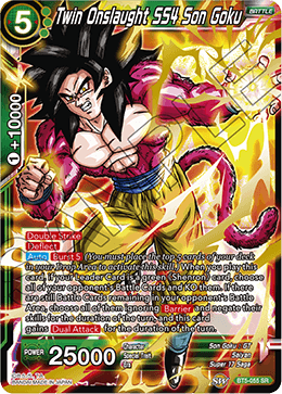 Twin Onslaught SS4 Son Goku - Miraculous Revival - Super Rare - BT5-055