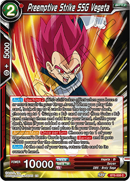 Preemptive Strike SSG Vegeta - Destroyer Kings - Common - BT6-008