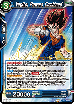 Vegito, Powers Combined - Destroyer Kings Pre-Release Cards - Common - BT6-036_PR