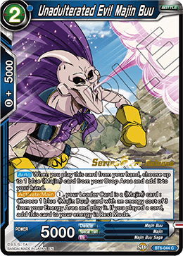 Unadulterated Evil Majin Buu - Destroyer Kings Pre-Release Cards - Common - BT6-044_PR