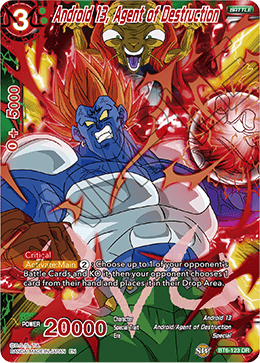 Android 13, Agent of Destruction - Destroyer Kings - Destruction Rare - BT6-123