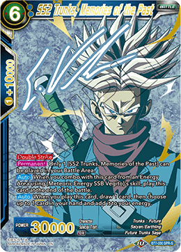SS2 Trunks, Memories of the Past (SPR Signature) - Assault of the Saiyans - Special Rare Signature - BT7-030