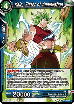 Kale, Sister of Annihilation - Assault of the Saiyans - Common - BT7-039