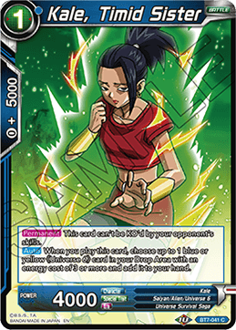 Kale, Timid Sister - Assault of the Saiyans - Common - BT7-041