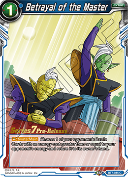 Betrayal of the Master - Assault of the Saiyans Pre-Release Cards - Promo - BT7-045_PR
