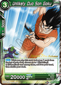 Unlikely Duo Son Goku - Assault of the Saiyans Pre-Release Cards - Promo - BT7-053_PR