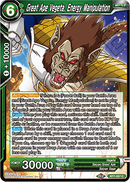 Great Ape Vegeta, Energy Manipulation - Assault of the Saiyans - Common - BT7-057