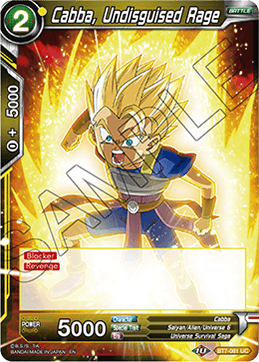 Cabba, Undisguised Rage - Assault of the Saiyans - Uncommon - BT7-081
