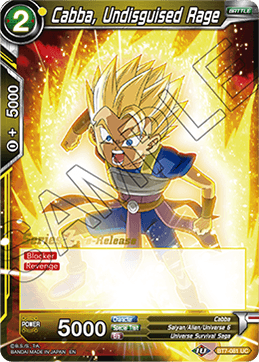 Cabba, Undisguised Rage - Assault of the Saiyans Pre-Release Cards - Promo - BT7-081_PR