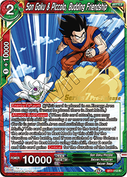 Son Goku & Piccolo, Budding Friendship - Assault of the Saiyans Pre-Release Cards - Promo - BT7-112_PR