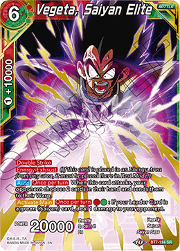 Vegeta, Saiyan Elite - Assault of the Saiyans - Super Rare - BT7-114