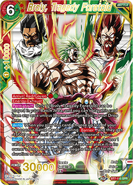 Broly, Tragedy Foretold (SPR) - Assault of the Saiyans - Special Rare - BT7-115